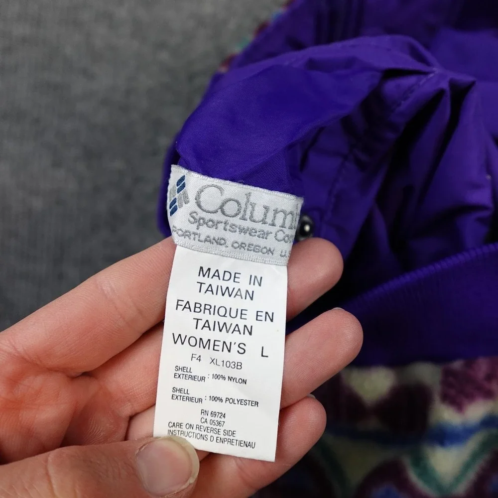 Vintage Colorado Rockies Vest Womens Large Purple MLB Reversible Columbia Fleece - Picture 6 of 10